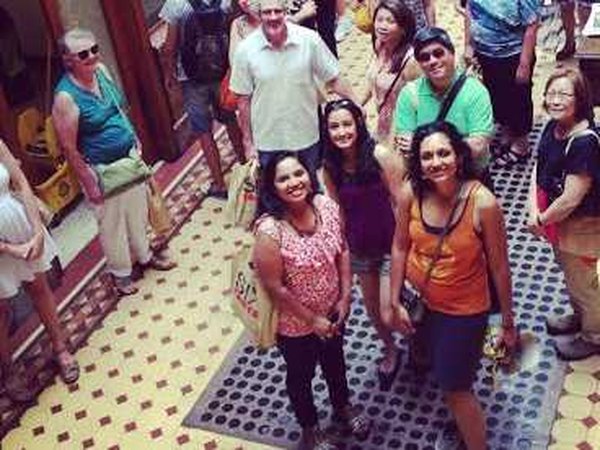 Happy food tourists