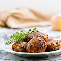 meatballs on plate and on a table