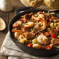 Spicy Homemade Cajun Jambalaya with Sausage and Shrimp