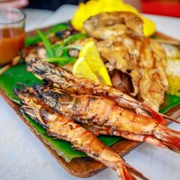 Philippine barbecue food on the table