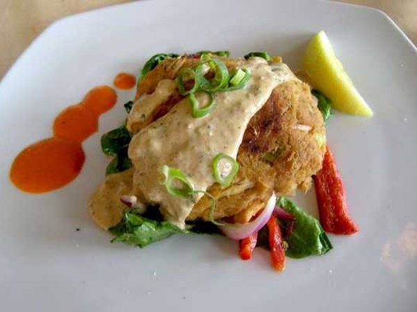 Vegan crab cake at Great Sage