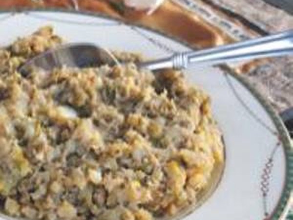 Bukharian Mung Bean Rice with Garlic Oil
