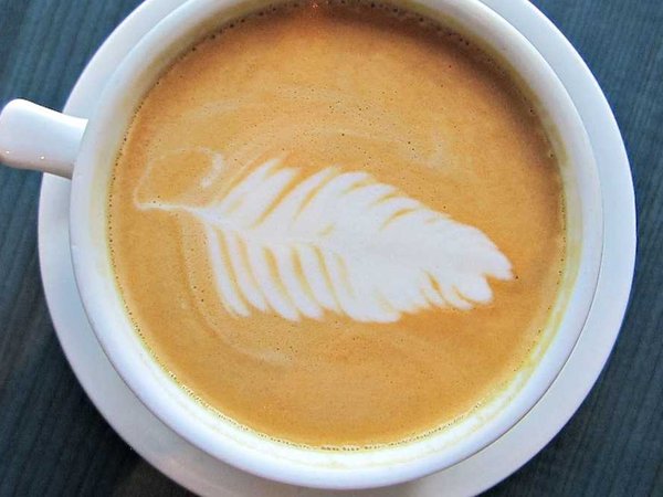 I love latte art - this one looked like a delicate feather!