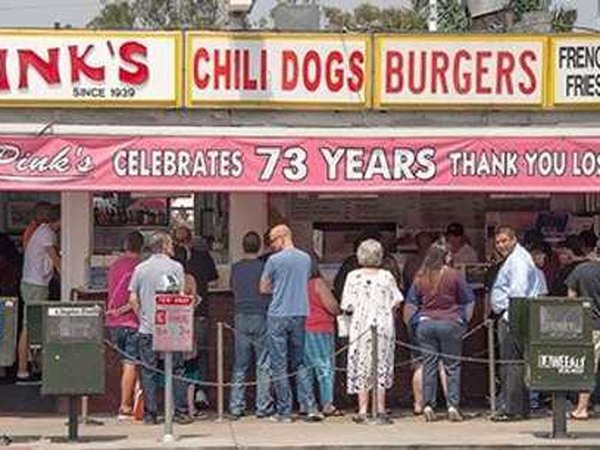 Never a dull moment, and always a line at Pink's