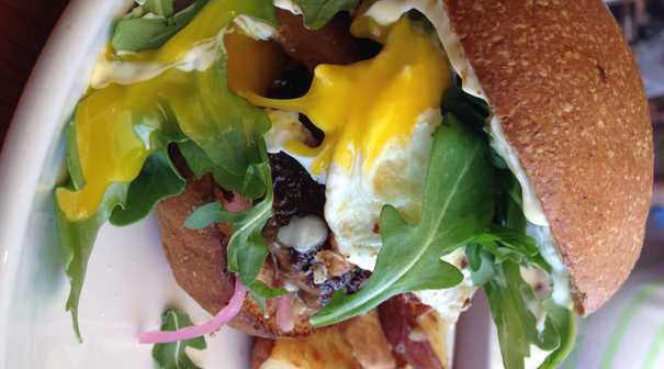The Brunch Burger at The Plaid Apron